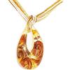 Linea Italia Venetiaurum - Collana Girocollo Multifili per Donna Con Pendente In Vetro Originale Di Murano E Argento 925 - Gioiello Made In Italy Certificato