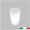 Vaso Illuminabile Quadrato 33x33xH70cm, E27 Bianco