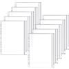 Yoosso 10 Pezzi Cartellina Portadocumenti A4, Tasche Porta Documenti Con 11 Fori Raccoglitore e Cerniera Bustine Trasparenti Raccoglitore Anelli per Documenti Raccoglitore Documenti Cosmetici Gioielli