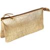 Clairefontaine 410049C Pochette con 2 scomparti Kleo-Pathra in vera pelle, color Oro
