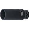 BGS 5343 | Bussola poligonale, profonda | 12,5 mm (1/2) | 24 mm | Azionamento quadrato interno 12,5 mm (1/2), lunghezza 85 mm, acciaio al cromo-molibdeno, per avvitatore manuale e a