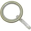 Gardinia Anelli per Tende Elba, 10 Pezzi, incl. Inserto Scorrevole e Ganci Pieghevoli, Ø 29/38 mm, Spessore 3,5 mm, Metallo, Champagne