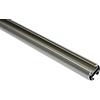 Gardinia 10011140 Asta per Tenda con Guida di Scorrimento Interna, Metallo, Effetto Acciaio Inox, 120 cm