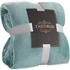 TASTHROW Coperta Vellutata in Pile (Verde Bluastro, 130x180cm)