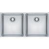 Franke: Lavello due vasche Maris Incasso Semifilo/Filotop MRX 220 40-40 127.0525.283 finitura inox satinato da 86,1x43,6 cm