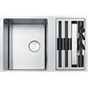 Franke: Lavello una vasca con vano accesorio reversibile Box Center BWX 120-41-27 122.0579.553 finitura inox satinato da 82x5