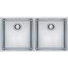 Franke: Lavello due vasche Maris Sottotop MRX 120 40-40 122.0525.277 finitura inox satinato da 82,5x40 cm