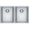 Franke PRONTA CONSEGNA - Franke: Lavello due vasche Maris Sottotop MRX 120 34-34 122.0525.275 finitura inox satinato da 70,5x40 cm