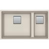 Franke Lavello due vasche Vasche Kubus 2 Sottotop KNG 120 125.0529.858 finitura fragranite sahara da 72x42 cm