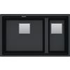Franke Lavello due vasche Vasche Kubus 2 Sottotop KNG 120 125.0529.871 finitura fragranite nero da 72x42 cm