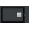 Franke Lavello una vasca Vasche Kubus 2 Sottotop KNG 110-62 125.0529.612 finitura fragranite nero da 62x42 cm