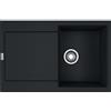 Franke: Lavello una vasca con gocciolatoio Maris MRG 611 114.0630.781 finitura fragranite black matt da 78x50 cm