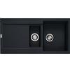 Franke: Lavello una vasca con vaschetta e gocciolatoio Maris MRG 651 114.0630.885 finitura fragranite black matt da 97x50 cm
