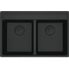Franke: Lavello due vasche Vasche Sopratop Maris MRG 620-35-35 TL 114.0661.674 finitura fragranite black matt da 76x51 cm