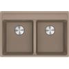 Franke PRONTA CONSEGNA - Franke: Lavello due vasche Vasche Sopratop Maris MRG 620-35-35 TL 114.0661.680 finitura fragranite oyster da 76x51 cm