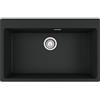 Franke: Lavello una vasca Vasche Sopratop Centro MRG 610-73 FTL 114.0661.707 finitura fragranite black matt da 78x50 cm