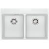 Franke Lavello due vasche Vasche Sopratop Centro MRG 620-34-34 FTL 114.0661.694 finitura fragranite bianco da 76x50 cm