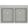 Franke Lavello due vasche Vasche Sopratop Centro MRG 620-34-34 FTL 114.0661.693 finitura fragranite alluminio da 76x50 cm