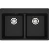 Franke Lavello due vasche Vasche Sopratop Centro MRG 620-34-34 FTL 114.0661.691 finitura fragranite nero da 76x50 cm