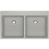 Franke Lavello due vasche Vasche Sopratop Centro MRG 620-39-39 FTL 114.0666.365 finitura fragranite alluminio da 86x50 cm