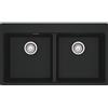 Franke Lavello due vasche Vasche Sopratop Centro MRG 620-39-39 FTL 114.0666.362 finitura fragranite black matt da 86x50 cm