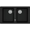 Franke PRONTA CONSEGNA - Franke Lavello due vasche Boston BFG 620 114.0661.715 finitura fragranite black matt da 86x50 cm