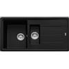 Franke PRONTA CONSEGNA - Franke Lavello una vasca con vaschetta e gocciolatoio Boston BFG 651 114.0661.717 finitura fragranite black matt da 97x50 cm