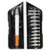 Fiskars Taglierino di precisione a bisturi, Set da 13 Pezzi | Lunghezza totale: 21 cm, Incl. 12 lame, Acciaio di qualità/Plastica, Bianco/Arancione, Premium, 1024384