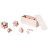 Bambini personalizzati Puzzle legno incastro cubo magico personalizzabili Leon 16,3x6x6,4 cm personalizzate o neutre