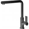 Barazza Miscelatore monocomando con doccia estraibile UNIQUE TWO DOCCIA 1RUBUN2D finitura nero
