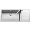 Barazza Lavello una vasca con gocciolatoio sx EASY KIT 1LES121RS finitura inox satinato da 116x50 cm - IN PROMOZIONE FINO AL 15/06