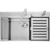 Barazza Lavello una vasca B_ KIT 1LBF9K finitura inox satinato da 86x51 cm Con kit accessori e miscelatore - IN PROMOZIONE FINO AL 15/06