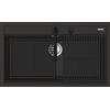 Barazza Lavello una vasca CITY KIT 1LCY91NK finitura b_granite nero da 86x51 cm Con kit accessori e miscelatore
