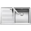 Barazza Lavello a una vasca con gocciolatoio sx EASY 1LES91RS finitura inox satinato da 86x50 cm