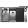 Barazza Lavello una vasca EASY KIT 1LES91RK finitura inox satinato da 86x50 cm Con Kit accessori e miscelatore - IN PROMOZIONE FINO AL 15/06