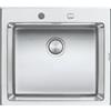 Barazza Lavello una vasca B_OPEN 1LBO61 finitura inox satinato da 58x51 cm