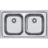 Barazza Lavello a due vasche B_FAST 1LFS92 finitura inox satinato da 86x50 cm
