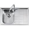 Barazza Lavello a una vasca con gocciolatoio dx B_LEVEL 1LLV90/1D finitura inox satinato da 86x50 cm