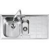 Barazza Lavello a una vasca con vaschetta e gocciolatoio dx B_LEVEL 1LLV100/D finitura inox satinato da 86x50 cm