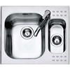 Barazza Lavello una vasca con vaschetta B_SELECT 1IS6060 finitura inox satinato da 58.5x50 cm - IN PROMOZIONE FINO AL 15/06