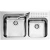 Barazza Lavello due vasche 1IS9060/2 finitura inox satinato da 86x50 cm