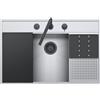 Barazza Lavello una vasca FLEXI KIT 1LFX91NK finitura inox satinato da 86x56 cm Con kit accessori e miscelatore - IN PROMOZIONE FINO AL 15/06