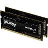 KINGSTON TECHNOLOGY RAM SO-DIMM KINGSTON Fury Impact DDR4 16GB (2x8) 2666MHz CL15