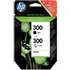 HP Multipack nero / differenti colori CN637EE 300 2 cartucce d' inchiostro HP 300 CC640EE + CC643EE