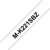 BROTHER Nastro Brother M-K221SBZ M-K221S Laminato Nero Su Bianco