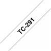 BROTHER Nastro Brother Laminato Nero Su Bianco TC-291 9mm x 7,7m