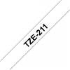 BROTHER Nastro Brother Nero su bianco TZe-211 TZ-211 6 mm x 8 m, laminato