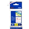 BROTHER Nastro Brother Laminato Rosso Su Bianco TZe-222 TZ-222 9mm x 8m