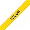 BROTHER Nastro Brother Laminato Nero Su Giallo TZe-611 TZ-611 6mm x 8m