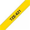 BROTHER Nastro Brother Laminato Nero Su Giallo TZe-621 TZ-621 9mm x 8m